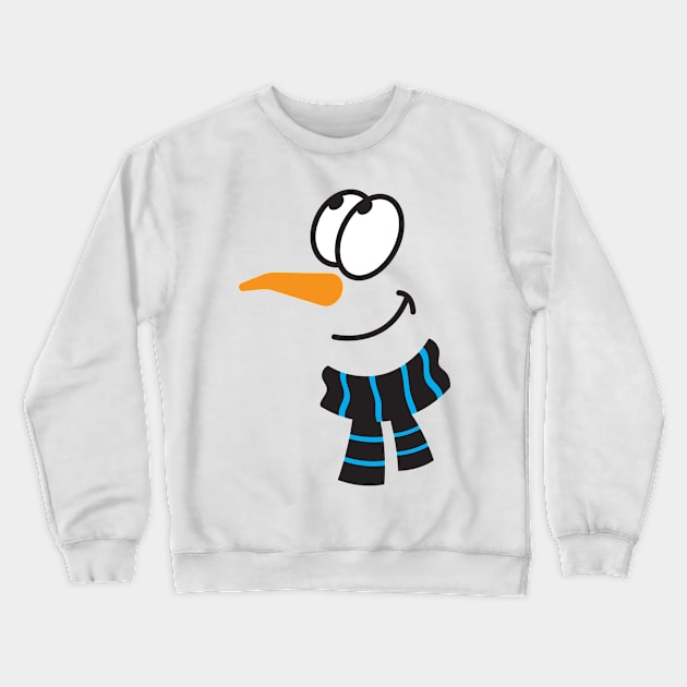 snowman face Crewneck Sweatshirt by MZeeDesigns